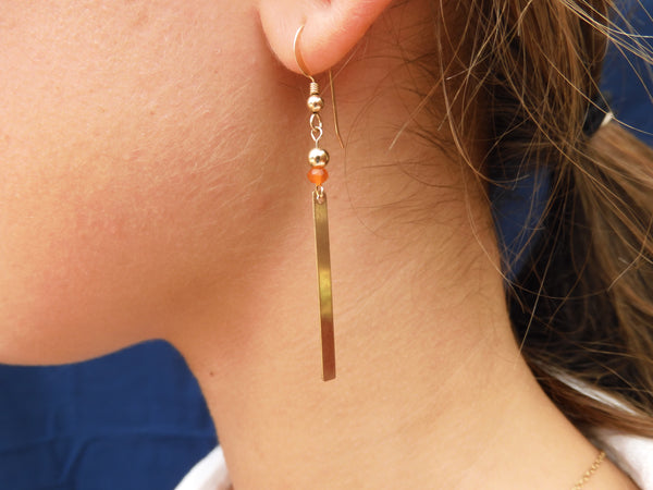 Gold Filled Bar Earrings